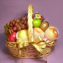 Boutique high-grade flowers fruit baskets flowers Shanghai send flower flowers to customers send friends condolences fruit baskets