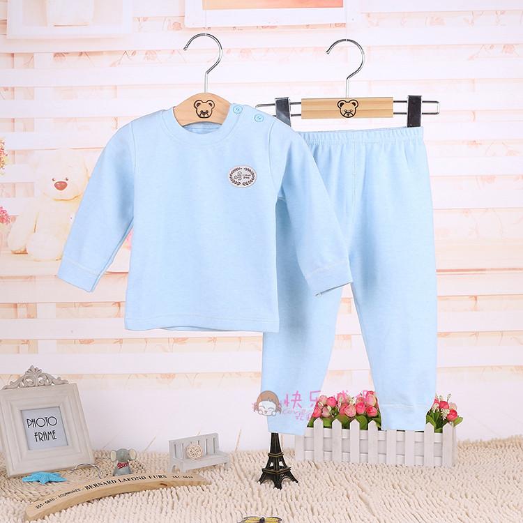 Wright gấu trẻ em đồ lót bé trai và bé gái mùa thu đồ ngủ trẻ sơ sinh áo len cotton cho bé dịch vụ nhà mùa thu đồ bộ trẻ em