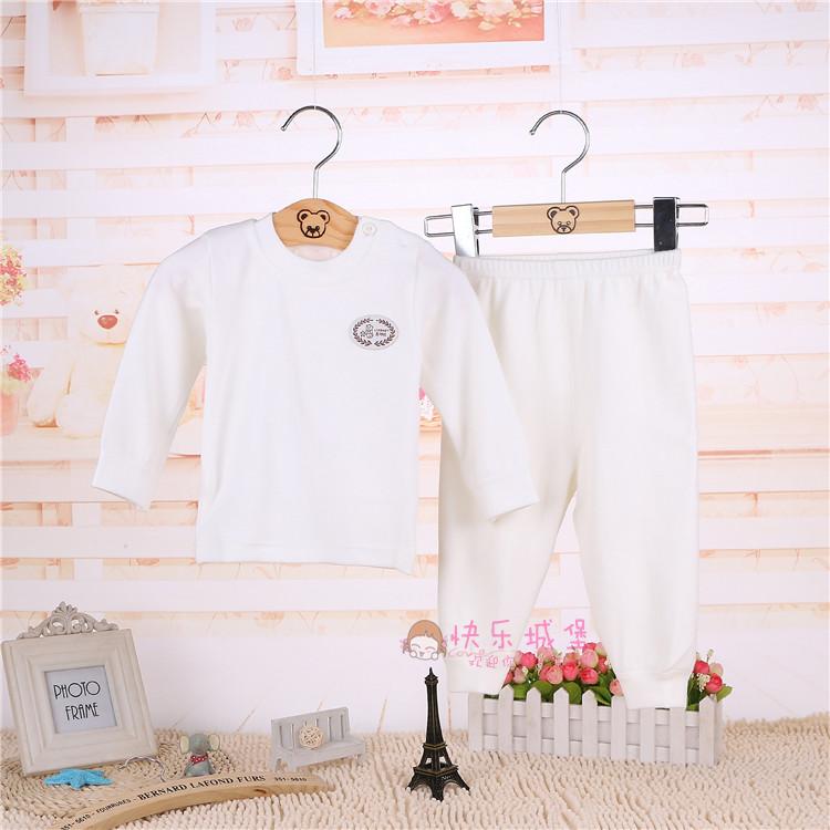 Wright gấu trẻ em đồ lót bé trai và bé gái mùa thu đồ ngủ trẻ sơ sinh áo len cotton cho bé dịch vụ nhà mùa thu đồ bộ trẻ em