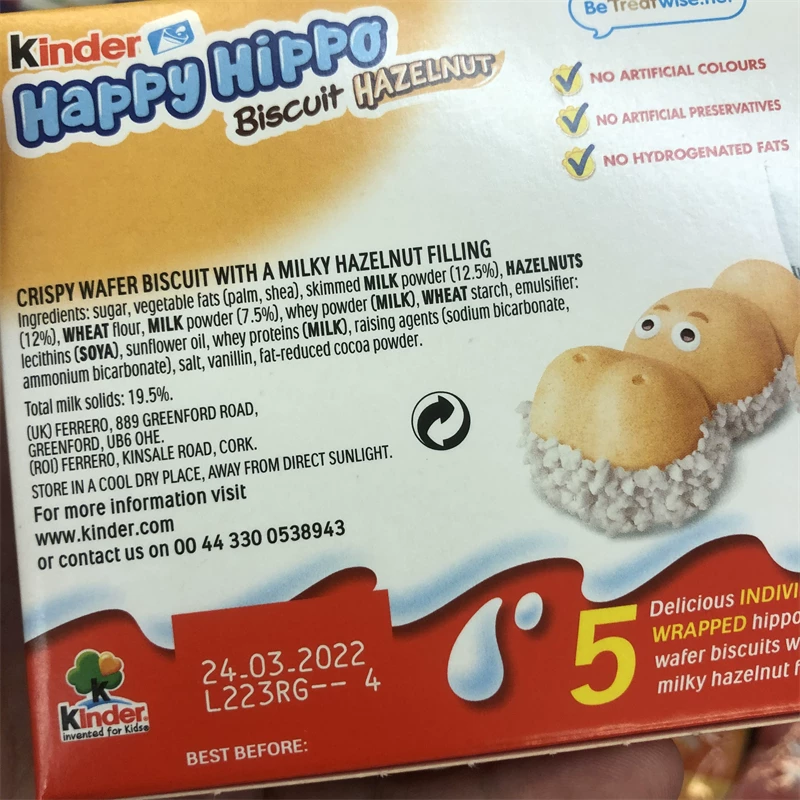 Jona Happy Hema Biscuits Chocolate Kinder milk hazelnut sandwiches Children snack music crisp stick