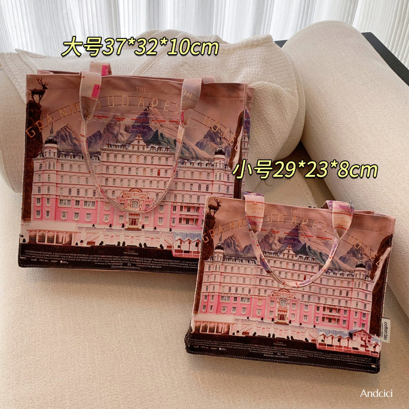 Мода холст andcici◆布达佩斯油画 画包~拉炼 炼 𫔀帆布包通勤包手提包单肩包学生书包