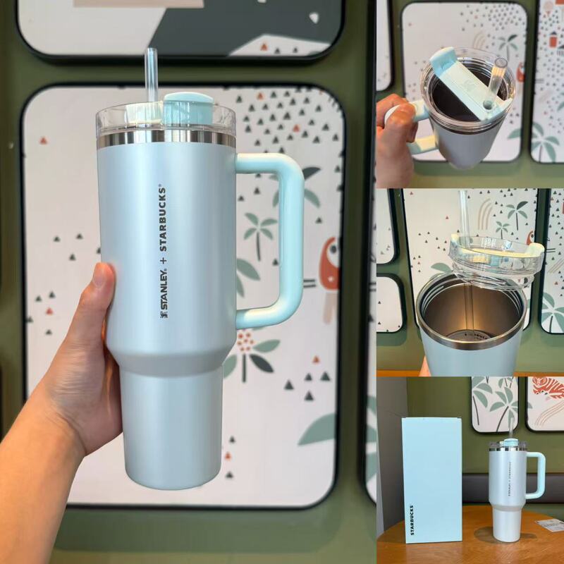 Starbucks Cup 2025 Fresh Style Series Simple Large Capacity Stanley Collaboration Stainless Steel Straw Cup