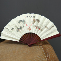 Direct Sowing Room Seconds Kill RMB10  Coupon 10 Inch Size Handicraft Retro Bamboo Fan Folding Fan 5002