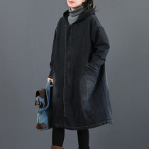 September Carca big code Art and art Lions large pocket clip cotton thickened denim dress cotton coated cotton quilted jacket 3779