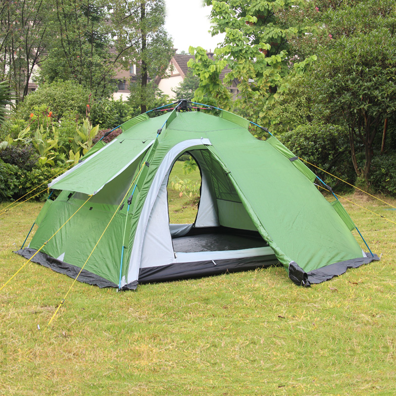 Fully automatic set free camping tent Rain-proof 3-4 people self-driving tour Walking Camping Anti-Pyre Air-Permeable Aluminum Rod