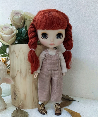 taobao agent Spot original BLYTHE Xiaobu OB24 LICCA Movie Yisen plaid strap pants suit