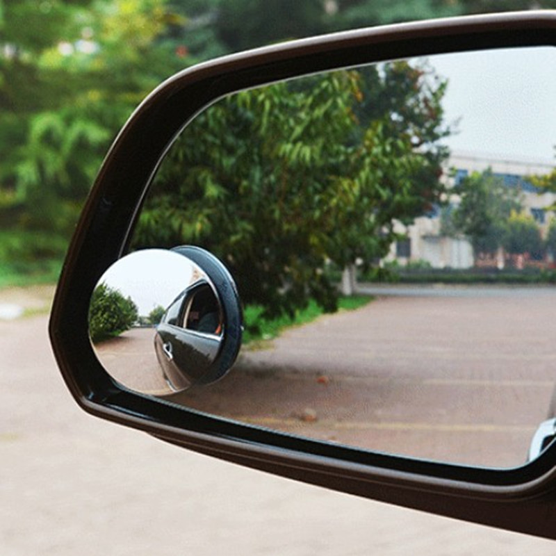 Reversing small round mirror glass without frame 360 degrees adjustable blind spot mirror wide-angle mirror car rear mirror auxiliary mirror