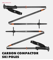 23-6 Black Diamond CARBON COMPACTOR SKI POLES trekking poles