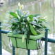 Balcony railing hanger wall hanging rectangular flower stand rectangular flower pot iron hanger ທາດເຫຼັກງ່າຍດາຍຕ້ານການລັກສຸດທິ hanger