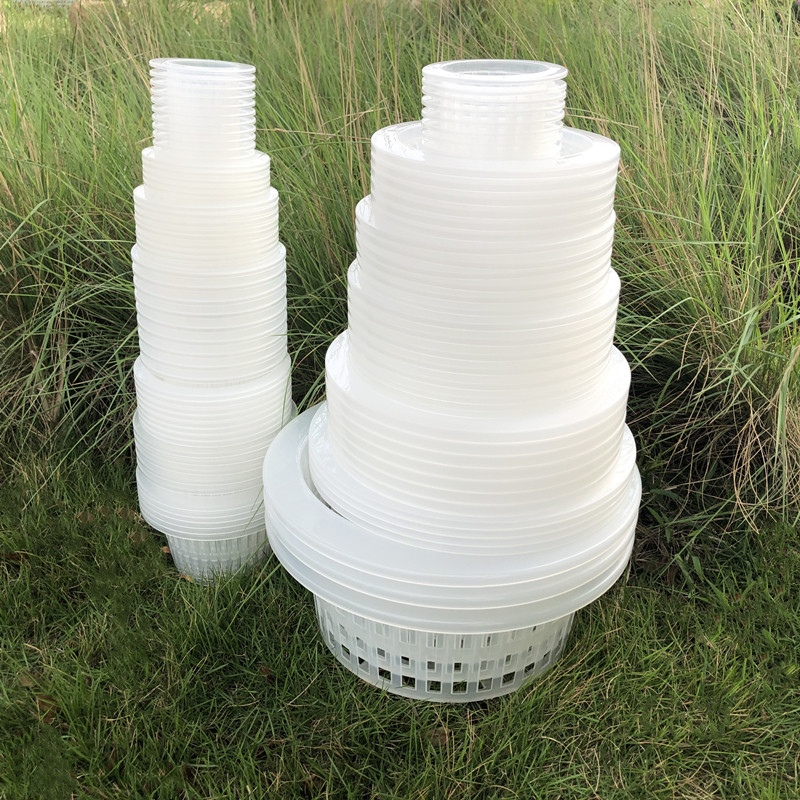 Hydroponic planting basket round square to deepen ultra-deep shallow soilless cultivated plastic basket solid root machine fixing blue-Taobao