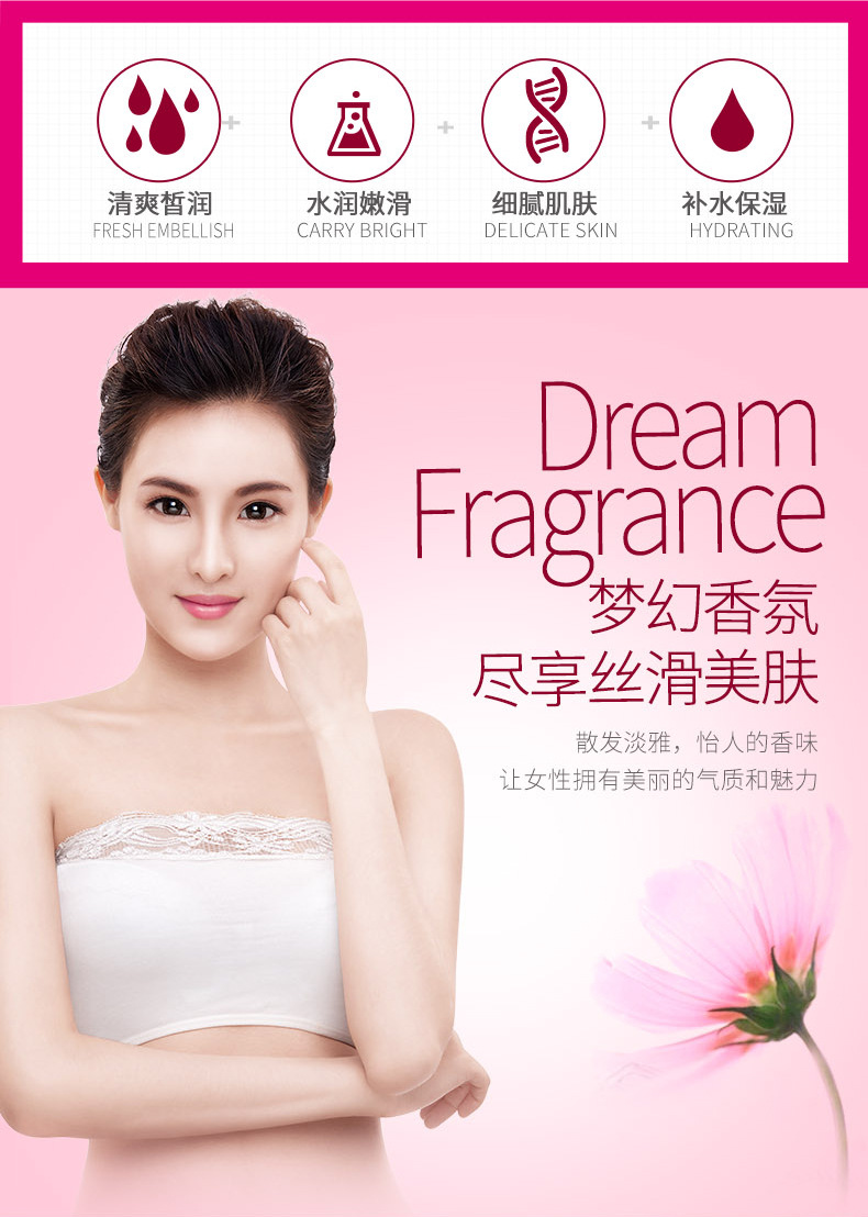 Nước hoa nước hoa dịu nhẹ dưỡng ẩm giữ ẩm mịn màng trẻ hóa da kéo dài chăm sóc cơ thể lăn nách etiaxil