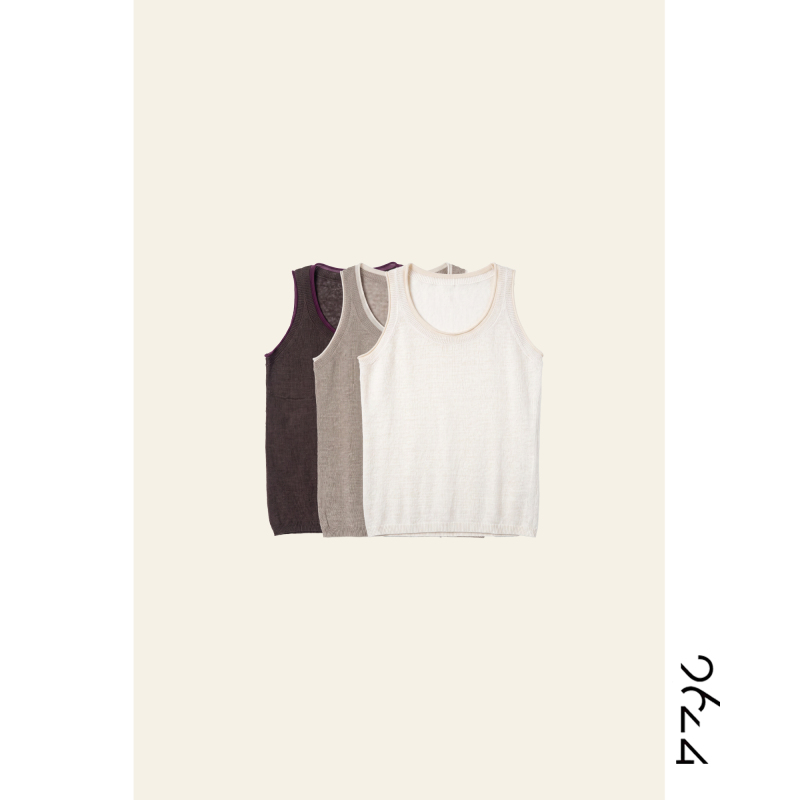 New 100% Linen Tank Top White Sleeveless 6335329