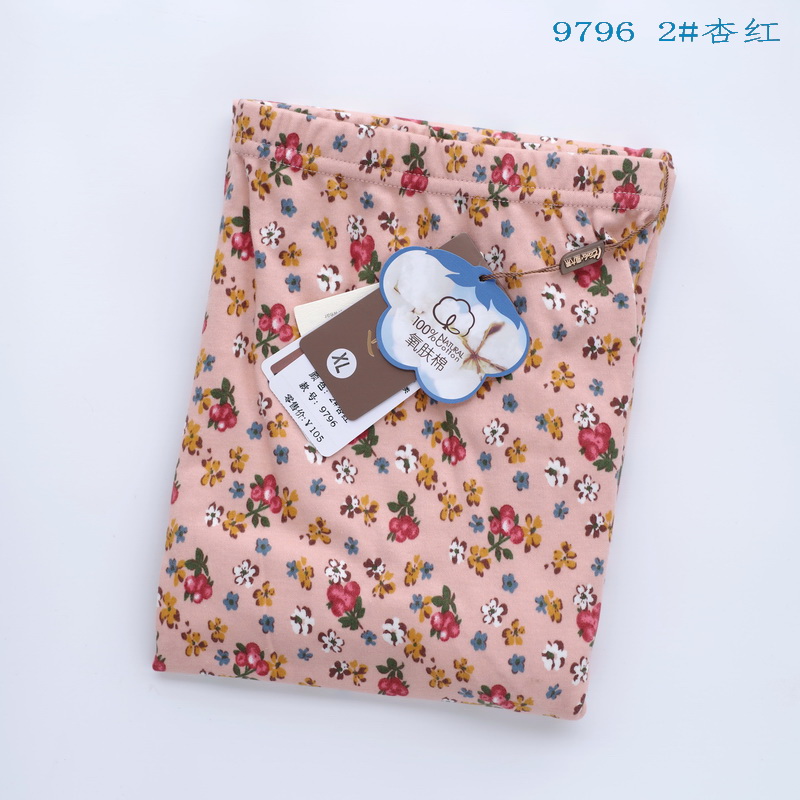 Ý Lai Qiu quần ms. quần cotton đơn eo cao cộng với quần ấm dài với dòng quần mỏng xà cạp.