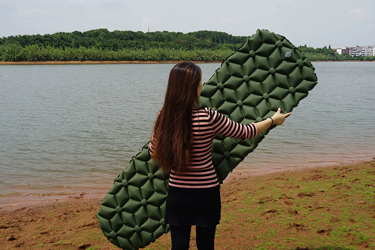 Cách nhẹ đệm bơm hơi ngoài trời cắm trại đơn di động đệm ăn trưa nghỉ trưa pad ngủ ướp xác lều chống ẩm - Thảm chống ẩm / Mat / Gối chiếu xốp cho bé