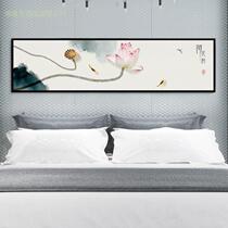 Classical open micro-spray living room hanging painting sofa background dance room wall channel painting round European Lotus fire