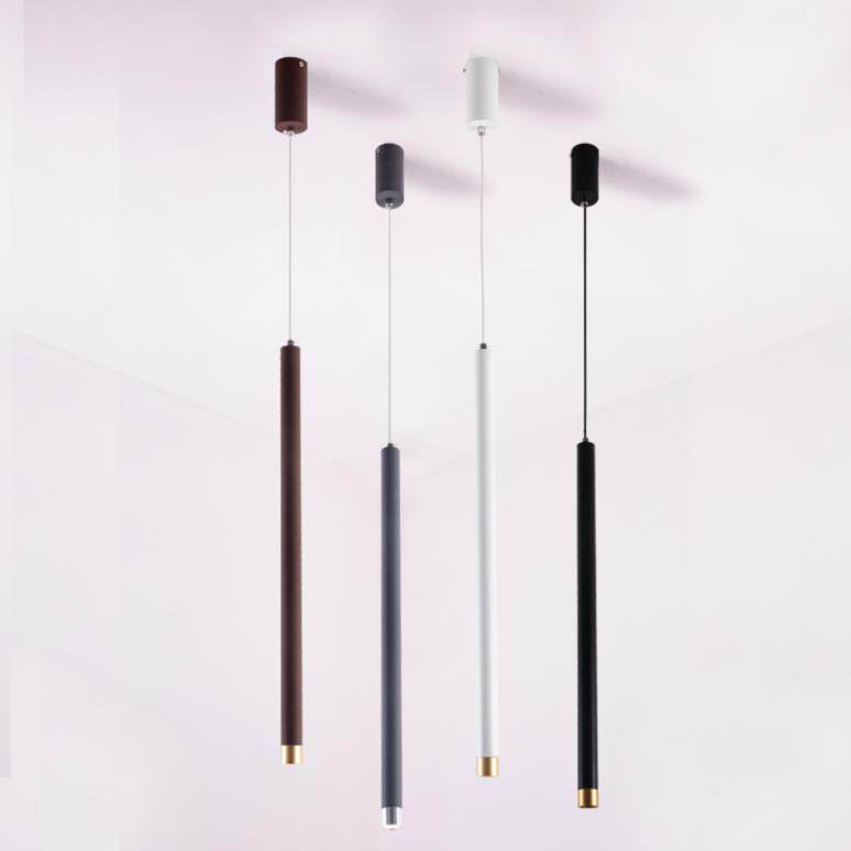 Mai column bar chandelier behind the hotel front desk dining room lamp personality single head long tube chandelier