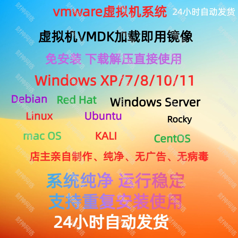 Vmware virtual machine image file, original and pristine system, vmx ...