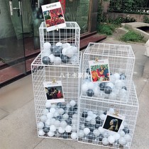 ins Net red photo decoration ocean ball grid cube instant noodles small canteen milk tea shop decoration background wall