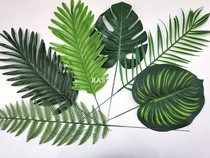 ins simulation leaf grid photo wall decoration green plant leaf Net red bedroom layout diy wall wall decoration