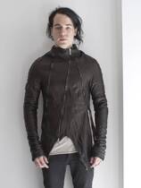 OBSCUR Swedish designer hand-sewn irregular design Gothic three-dimensional cut leather clothing