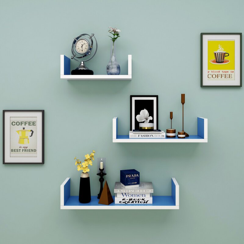 Shelves on the wall Punch-free Nordic dining table Wall-mounted dining room Children's room surface decoration Studio shop