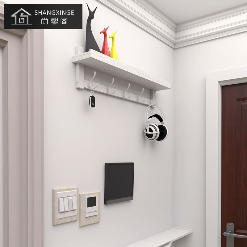 Wall shelf Wall hanging bedroom solid wood wall hanging Living room dining room wall creative wall decoration Free punch rack