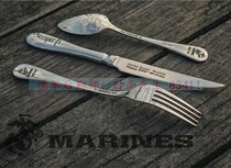 New American Haijun Marine Corps USMC anniversary stainless steel tableware set high-end knife and fork spoon set
