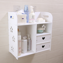 Hole-free wall-mounted bathroom shelf shelf Nail-free storage box Cabinet Wall paste hanging storage