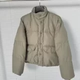 I795 наша та же версия 24FW, двусторонняя молния, воротник-стойка, однотонный, простой свободный пуховик, Ван Анью, тот же стиль