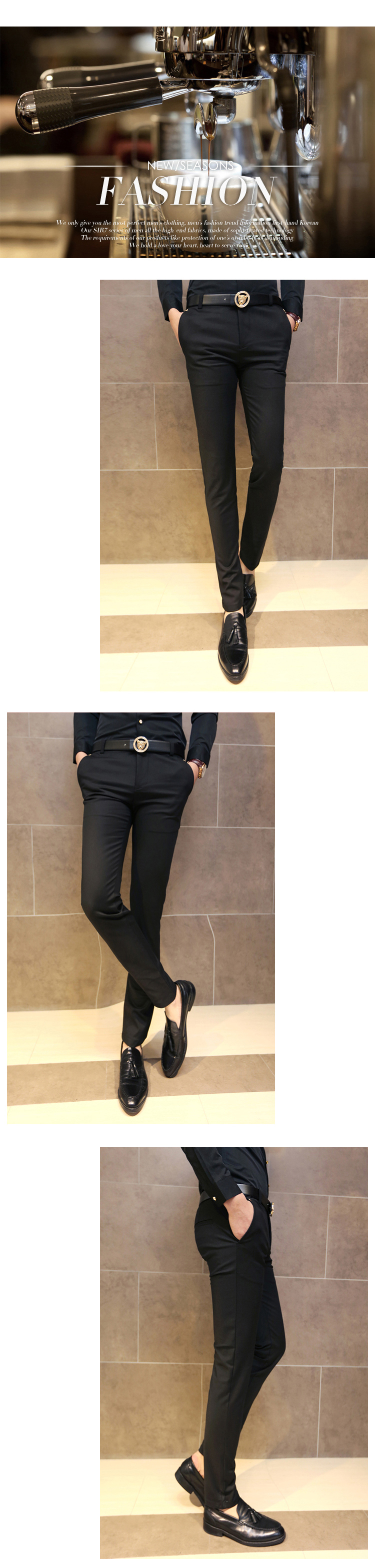 Mùa thu quần nam mỏng chân quần âu Hàn Quốc phiên bản của người đàn ông mỏng của stretch Slim quần xu hướng phù hợp với quần đồ tây