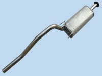 Double ring Noble round bag flat bag double ring double ring Small Noble rear section stainless steel silencer muffler exhaust pipe