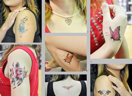 Hình xăm Sticker Không thấm nước Nữ Long Kéo dài Sexy Cám dỗ Mô phỏng Hình xăm Màu mực Pansy Arm Body Painted Sticker hình dán xăm