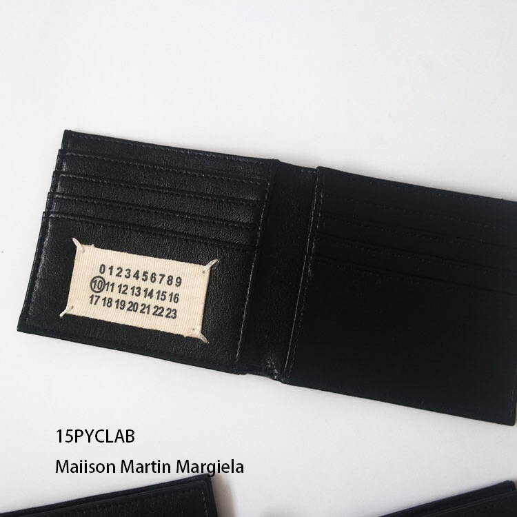 PYC được bổ sung MMM ví da hai mặt cắt ngang ví ngắn Margiela in super fire - Ví tiền ví nam cầm tay