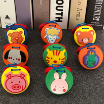 Childrens musical instruments cartoon wooden castanets wooden toy small animals castanets rattling board kindergarten gift