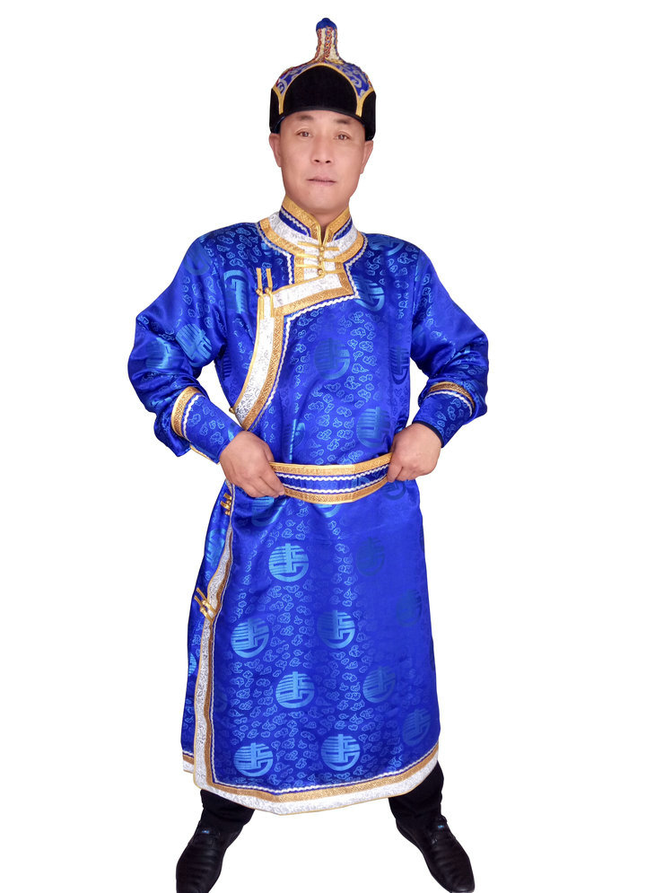 Áo choàng nam cao cấp mới của người Mông Cổ Trang phục của người Mông Cổ trang phục của người Mông Cổ đồ bộ trung niên