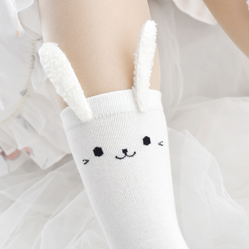 Meia lolita estéreo orelhas de coelho meias curtas primavera outono kawaii jovem menina preto branco dos desenhos animados algodão meias meia perna 15 O1CN0145XuCK1gSAHTKEghe !!668604140 Meia lolita estéreo orelhas de coelho meias curtas primavera outono kawaii jovem menina preto branco dos desenhos animados algodão meias meia perna