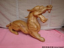 Antique collection 55 cm camphor wood carving unicorn decoration associated root carving bone carving horn carving crafts