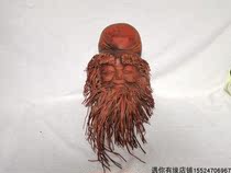 Early handmade bamboo root carving birthday old man handicraft pendant ornament wood carving collection nostalgic second-hand vintage items