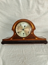Early foreign-made solid wood shell shell inlaid pure copper large movement five-tone clock mechanical winding old-fashioned table clock
