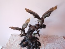 Japanese Reflow Iron Steel Eagle Fing Fabrication Bronze Artisant Collection of Nostalgic Old-Fared Items