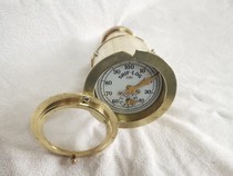 Early Japanese pure copper mechanical marine mileage meter measuring speedmeter old instrument non-seat alarm clock old-fashioned