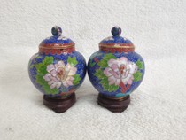 In the 80s the export of copper tire cloisonné small jar small jar small bottle filigree enamel handicraft nostalgic old-fashioned