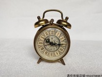 Good quality features early production of pure copper movement mechanical winding Polaris alarm clock seat clock nostalgic old objects