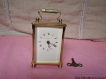 British porcelain plate 8 days carriage clock pure copper mechanical clockwork winding old seat alarm clock nostalgic old-fashioned western items