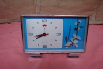 Early production of feather paintings Polaris brand alarm clock mechanical winding pedestal wall clock nostalgic collection of second-hand vintage objects