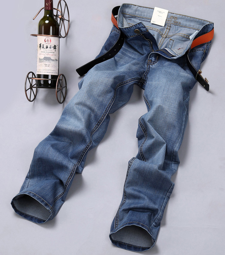 Đặc biệt hàng ngày Lgnacelee quần jeans mùa thu nam thẳng Slim quần giản dị thanh niên trung eo quần nam thời trang nam hàn quốc	