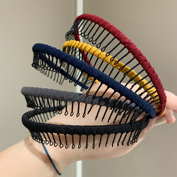 Korea imported elegant satin snow spinning needle comb hair clamp hair hoop washing face of Liu hair beam
