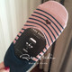 ເຮືອເກົາຫຼີ socks non-slip non-falling cotton socks cartoon women's shallow socks new pinstripe small hearts