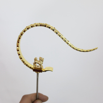 Kirin boutique thrush stainless steel bird cage accessories Bamboo Bamboo old bamboo bird cage hook adhesive hook electroplating accessories