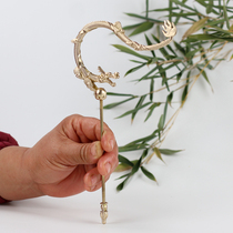 Thrush lark bamboo bird cage chin hemp material bird cage pure copper adhesive hook bird cage accessories bird equipment dragon shape